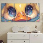 3pcs Yellow Duck With Stars Wall Art Canvas Unframed/Framed