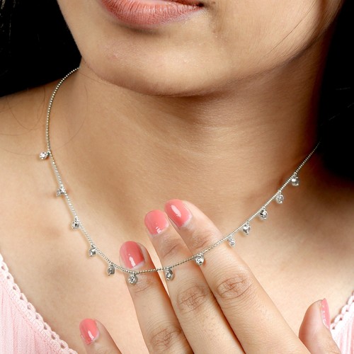 Collar de diamantes de oro de 18k con colgante de encanto para mujer... - Imagen 2 de 6