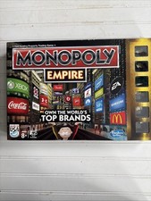 2013 HASBRO MONOPOLY EMPIRE GOLD EDITION BOARD GAME TOP BRANDS COMPLETE VGS