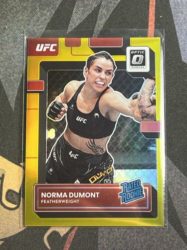 2023 Donruss Optic UFC Norma Dumont #133 Rated Rookie Gold Prizm /10 BOOKEND SP