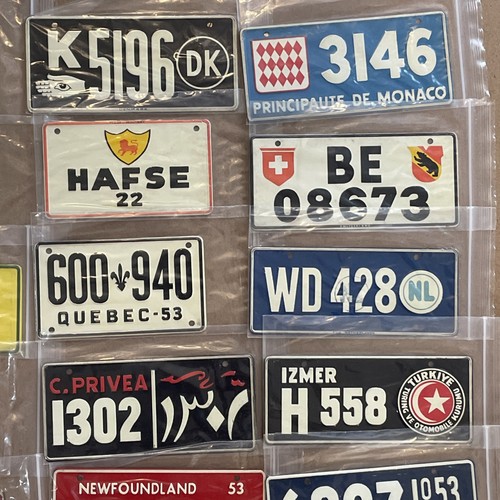 Huge Lot mini license plates cereal box various countries Lot of 31 Rare Find! - Picture 9 of 14