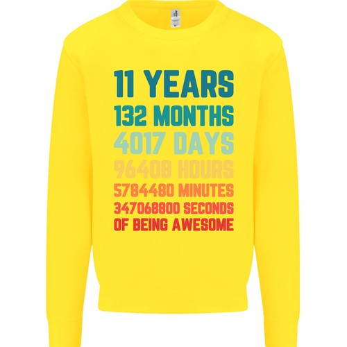 11th Birthday 11 Year Old Kids Sweatshirt Jumper - Picture 12 of 31