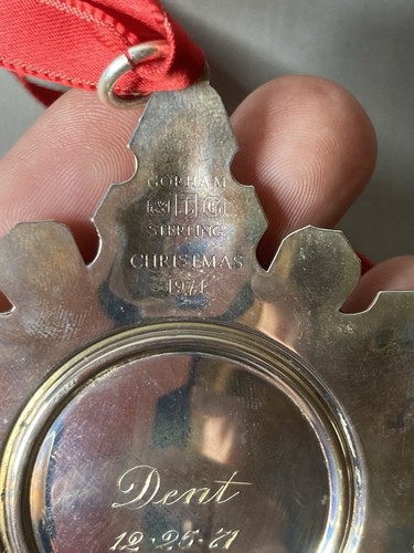 1971 Gorham Sterling Silver Snowflake Christmas Ornament - 20g - Picture 3 of 10
