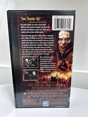 Ghost Of Mars John Carpenters VHS Tape Horror Ice Cube Video Space Movie Cult - Picture 2 of 5