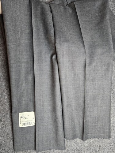 Tommy Hilfiger nuovo con etichette 42L pantaloni 36 senza orlo USA vintage tutti i giorni tuta lana grigia DIFETTO - Foto 18 di 23