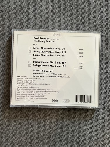 Carl Reinecke Complete String Quartets Reinhold Classical 2 CD Import VG - Imagen 2 de 5