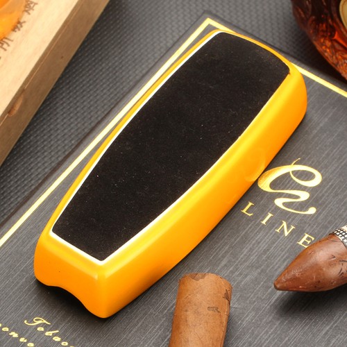 Galiner Jet Flame Cigar Torch Lighter Punch Needle Holder Ashtray Cutter Yellow - Picture 10 of 12