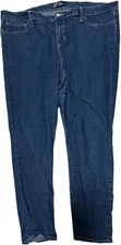 WOMENS/LADIES GAP FAVORITE JEGGINGS DENIM JEANS-SIZE 18/34-DARK BLUE