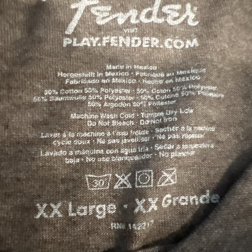 Fender Guitar The Spirit Of Rock N Roll Mens 2XL Sunset Spirit Olive TShirt - Picture 4 of 7