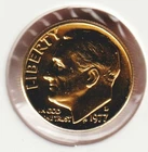 24k Gold Plate Rare Old US 1977 Liberty Roosevelt Dime Collector Collection Coin