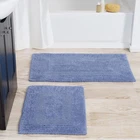 2pc Non Slip Bathroom Rugs Cotton Bathroom Mat Set Machine Washable Bath Mats