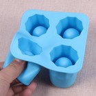 4 Cup Eiswürfelform Rund Groß Eiswurfelformer Aus Silikon Eisformen