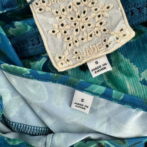 Maxi Vestido Johnny Was Raquel Seda Pequeño Transparente Floral Manga Larga Boho DR-1590 - Imagen 7 de 8