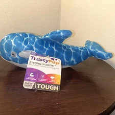 Trustypup Strong N Silent Squeaker Dog Toy ~ Whale