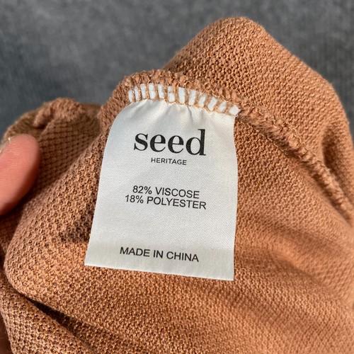 Seed Heritage Pants Womens Medium Orange Capri Culottes Wide Leg Coastal D10 - Picture 5 of 13