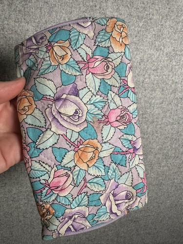 Vintage Vanderbilt Collection Travel Purse Mirror Makeup Jewelry Bag Floral - Picture 2 of 11