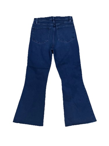 FRAME DENIM Le Crop Flare Dark Wash Blue Jeans Gr. 28 mit rohem Saum - Bild 2 von 12