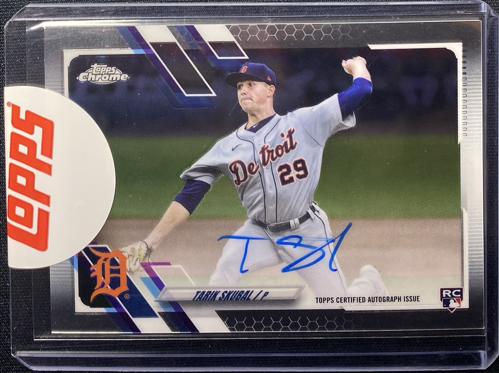 2021 Topps Chrome Tarik Skubal Rookie On Card Auto! Cy Young! Detroit Tigers!