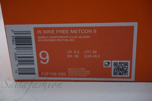 Nike Free Metcon 6 Barely Grape White Lilac FJ7126-500 Women's Sz 9 - Picture 4 of 10