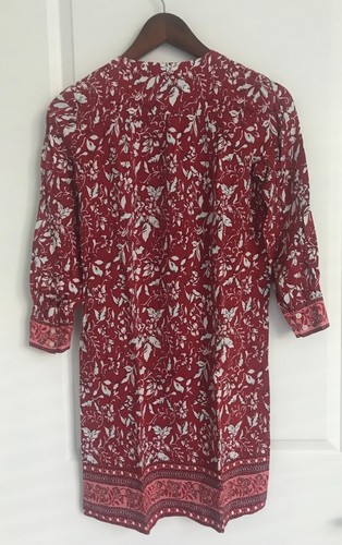 LOFT OULET PETITE GEBLÜMT WEINROT DAMEN KLEID GRÖSSE XXSP - Q46 - Bild 3 von 8