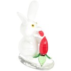  Rabbit Figurine Glass Figurines Bunny Table Centerpiece Decoration