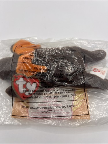 McDonalds Ty Teenie Beanie Babies #4 Chocolate The Moose New In Package - Picture 4 of 4