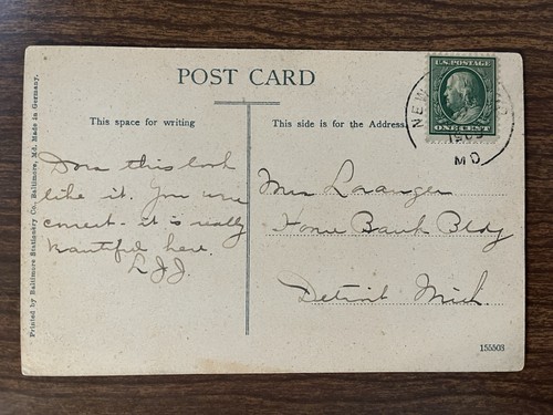 West Main Street, Westminster, Maryland MD Postcard ~ Divided Back, Posted - Picture 2 of 2