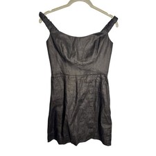 NEW Reformation Sawyer Linen Mini Dress Black Size 2