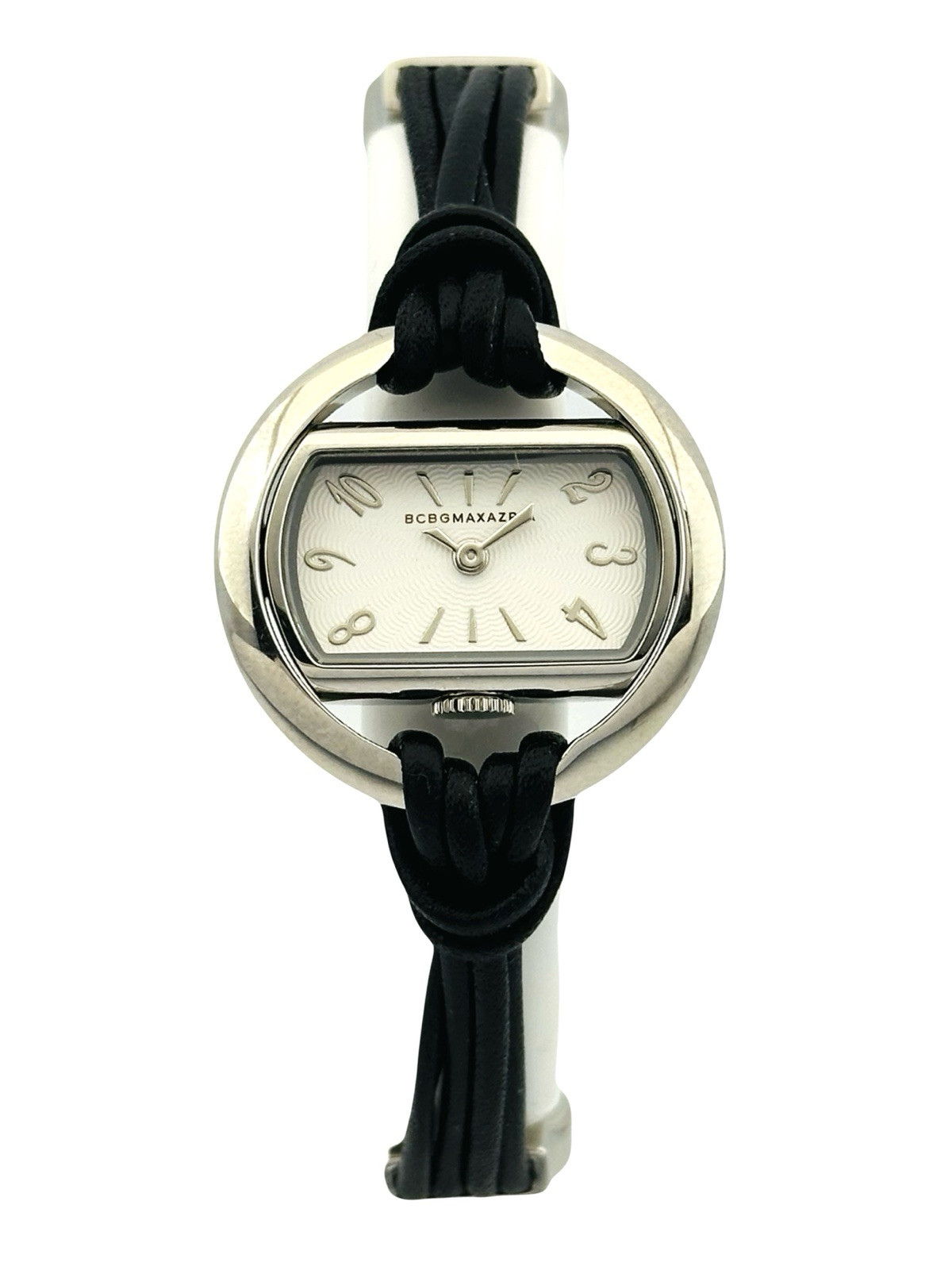 BCBGMAXAZRIA Ladies BG6006 Classic Slim Steel Case Black