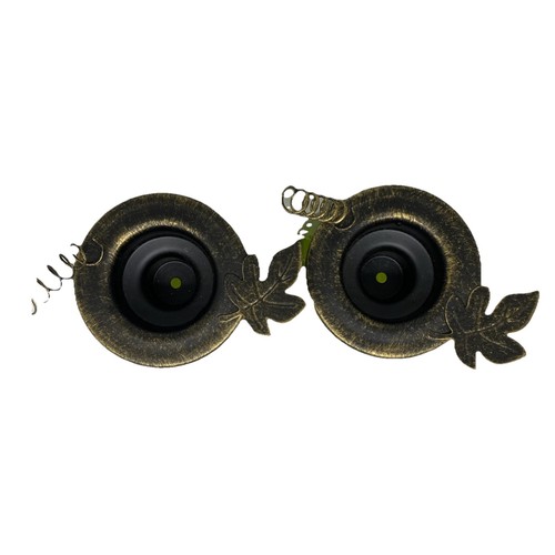 Glass Pumpkin Metal Leaf Tealight Tea Light Candle Holder Fall Decor Orange Set - Picture 4 of 11