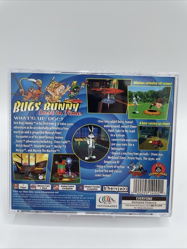 Bugs Bunny: Lost in Time PS1 PlayStation 1 completo CIB + scheda di registrazione - Foto 2 di 7
