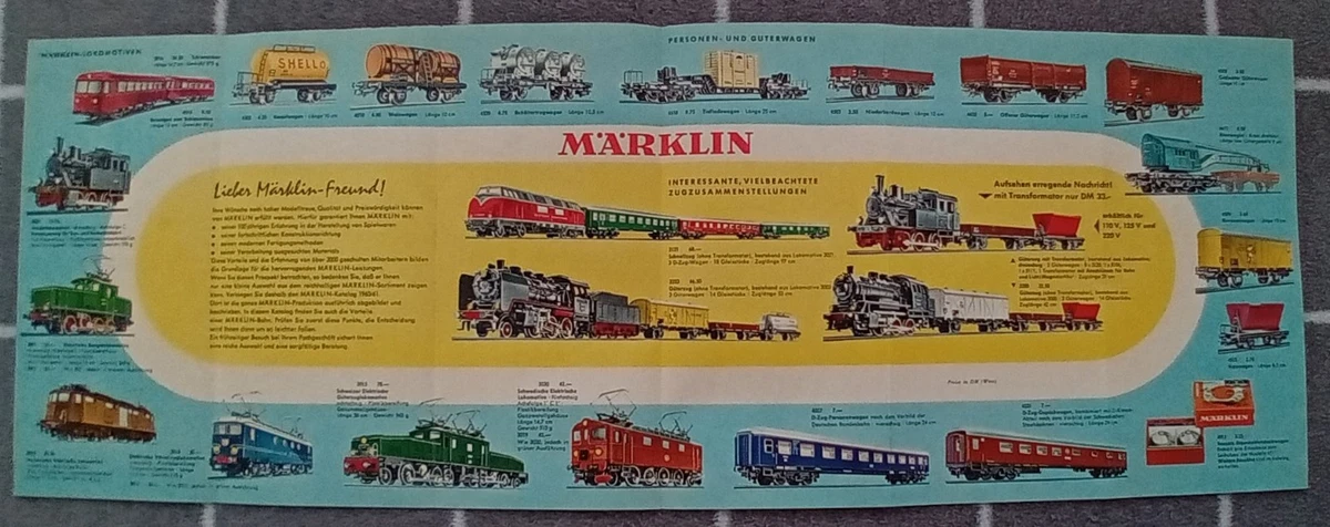 Märklin H0 Werbe-Flyer / Prospekt von 1960 / OMNN 07 60  th  / TOP / Original
