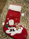 pottery barn kids Quilted Santa And Reindeer Christmas Stocking