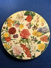 Springbok Circular Puzzle Garden Flowers Maynard Reece Art Vintage COMPLETE
