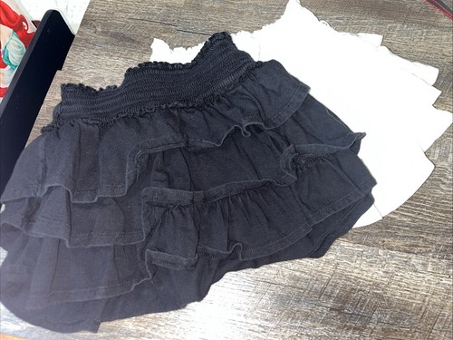 Justice Sz 8 skirt skort Shorts lot black white Guc Summer Vacation - Picture 1 of 8