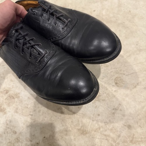 Nike Air Herren Kempshall Schwarz Leder Golfschuhe Stollen Gr. 13 2001 Vintage - Bild 4 von 10