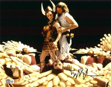 Jeff Bridges Julianne Moore Signed Auto The Big Lebowski 11x14 Photo Beckett BAS