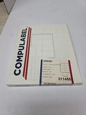 Compulabel Price Marking Label w/ Tamperproof Slits 1" x 1" 80 Labels/Sheet 100