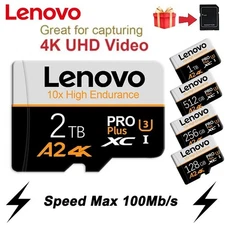 High Speed Lenovo Memory Card 1tb 2tb Micro Sd Card Class 10 Xc Tf Card Adapter