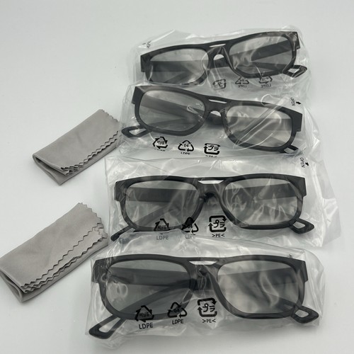 LG 3D Glasses AG-F200 Two Set 4 Total Pairs NEW With Box - Black Frames - Picture 2 of 7