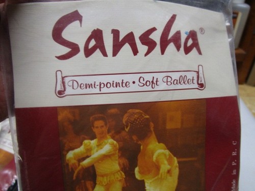 Sansha Canvas Ballett Tanzschuh Demi Pointe SCHWARZ Pro 1C Größe W 6 HERREN 3 WEITEN M - Bild 2 von 9