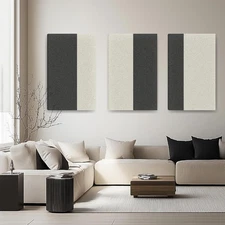 3-Pack Stitched Fabric Acoustic Panels Sound Absorbing, 3-Piece 35.5x23.6 Inc...