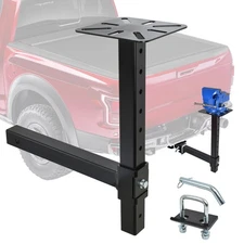 Heavy-Duty Hitch Mount Vise Plate, Hitch Vise Holder with Adjustable Height