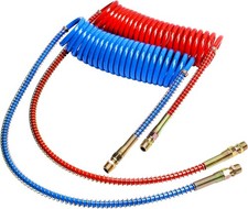 Coiled Air Set Line 12&apos; Length x 40 Tractor Lead, Red & Blue 