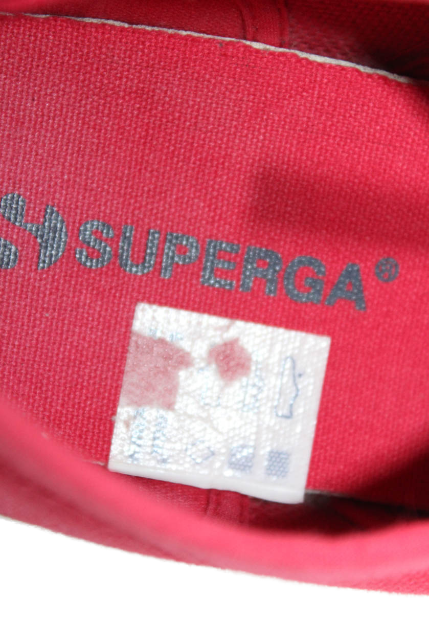 SAOLA Sneakers casual Superga donna punta tonda stringate suola gomma rosso taglia 6 5