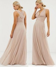 NEU Damen Kleid Brautjungfern Maxikleid Abend...