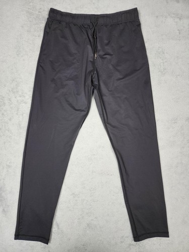 Pantalones ZYIA Active para mujer medianos negros jogger rendimiento elástico cordón ajustados - Imagen 1 de 11