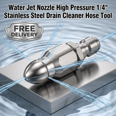 #ad #ad Water Jet Nozzle High Pressure 1 4quot; Stainless Steel Drain Cleaner Hose Tool $10.50
