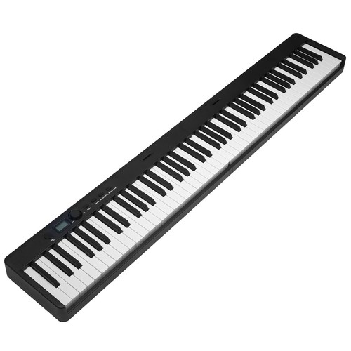 88 Teclas Piano Digital Piano Eléctrico Piano Plegable Bluetooth MIDI Negro - Imagen 11 de 12