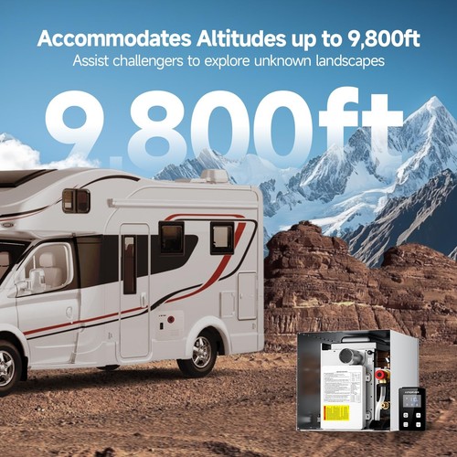 65,000 BTU RV Tankless Water Heater without Door, , Propane Gas, DC 12V, 3 Op... - Picture 4 of 9